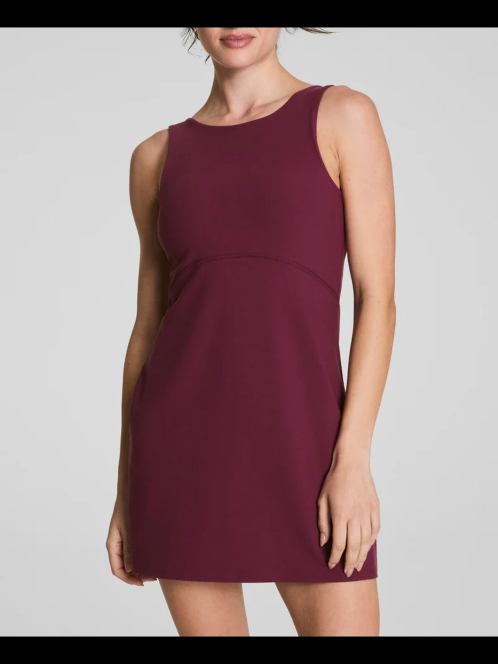 SPANX Sleeveless Mini Dress in Burgundy